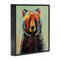 Stupell Industries Abstract Colorful Painted Black Bear Framed Giclee Art